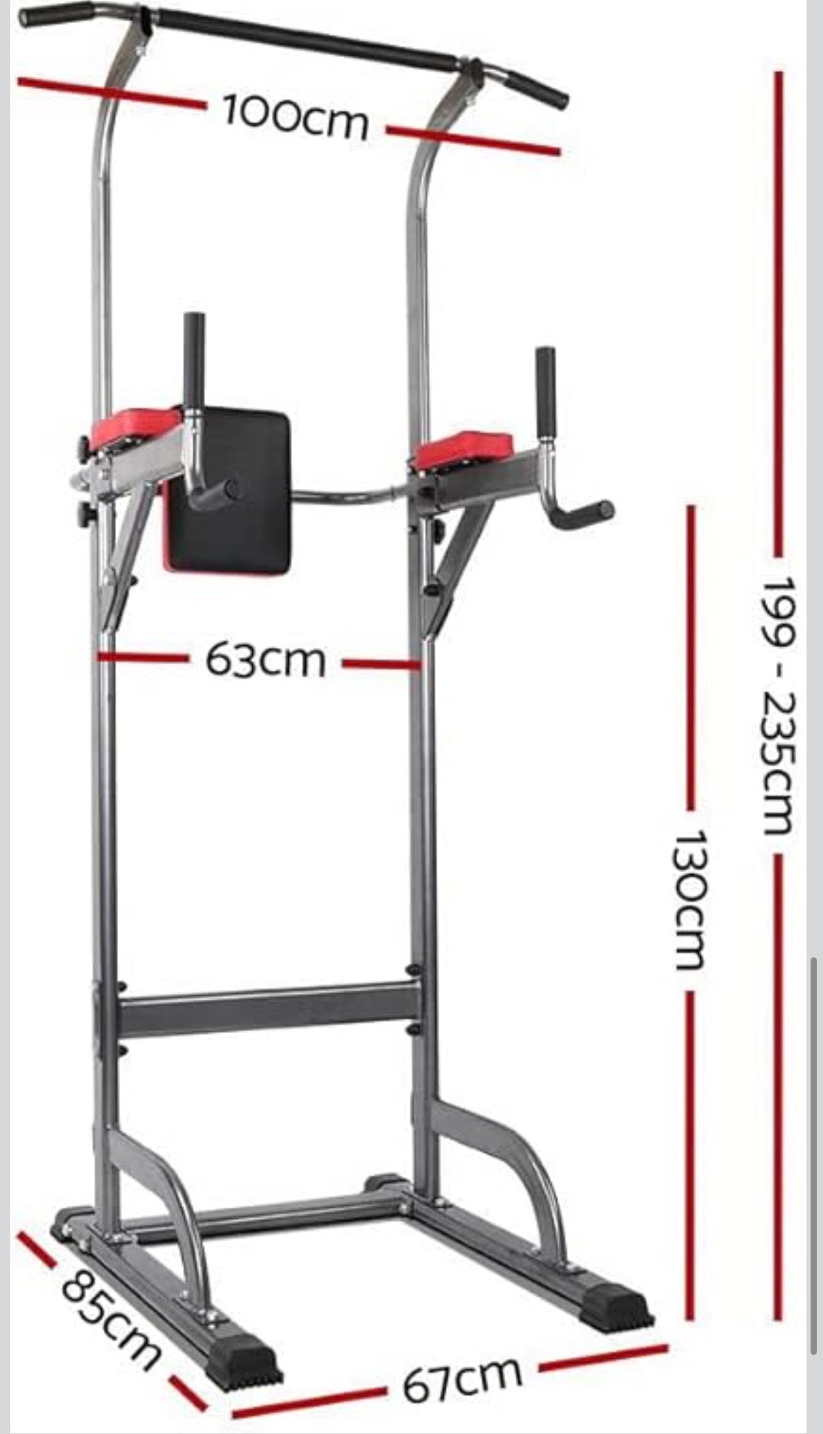 Everfit Weight Bench with Chin Up Tower