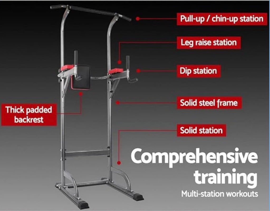 Everfit Weight Bench with Chin Up Tower