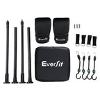 Everfit Tür-Boxsack Mit Boxhandschuhen Schwarz