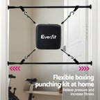 Everfit Tür-Boxsack Mit Boxhandschuhen Schwarz
