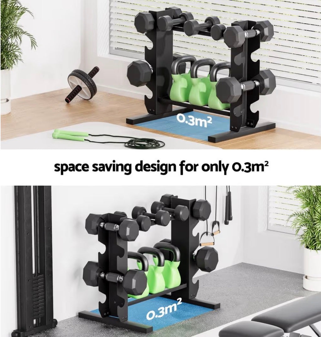 Everfit Dumbbell and Kettlebell Rack