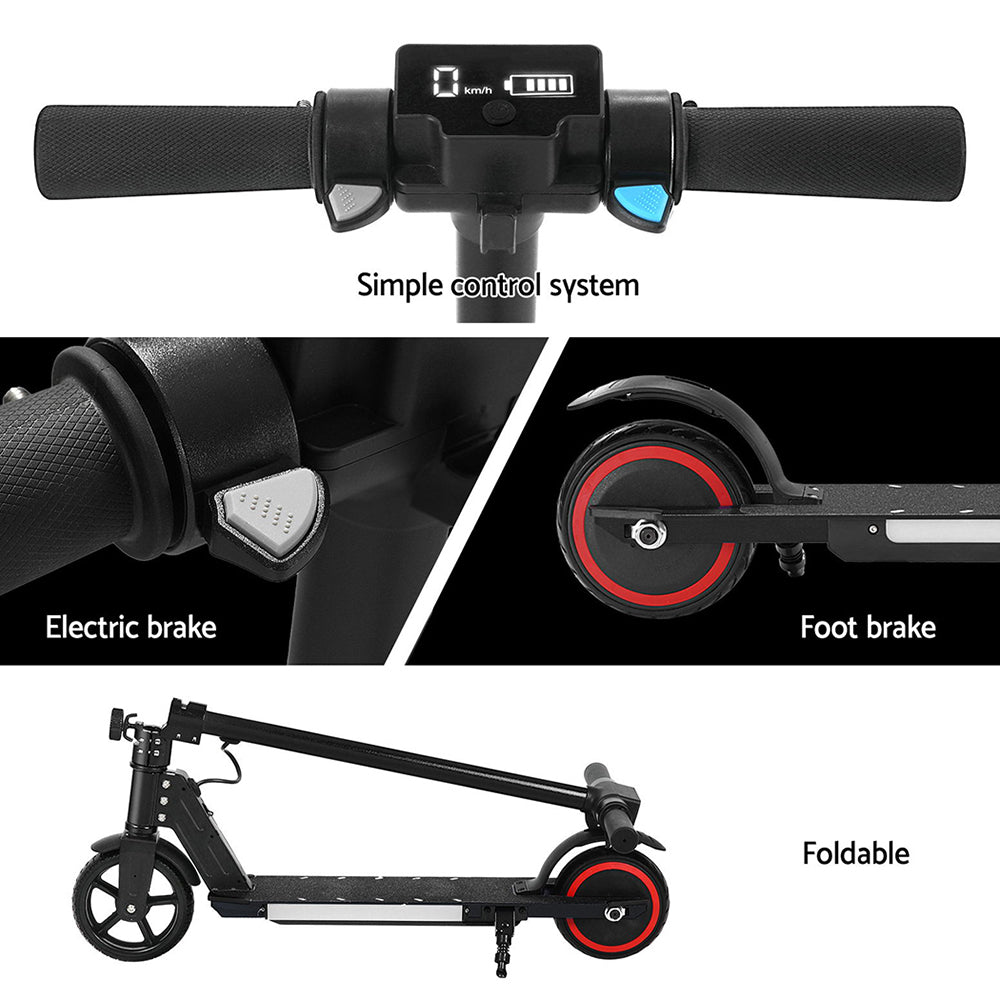 Electric Scooter 130W Folding Commuter Black