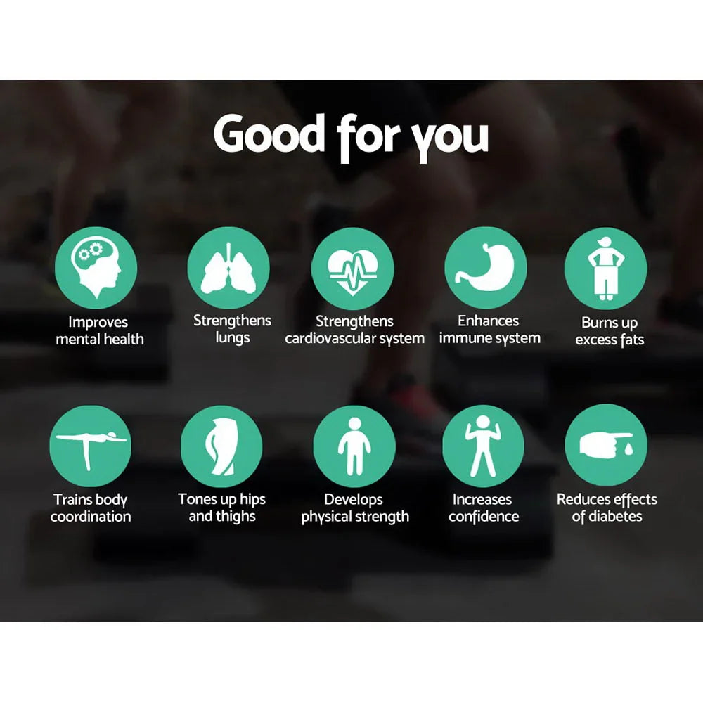 Everfit 2X Aerobic Step Riser Exercise Stepper Block Gym Home Fitness