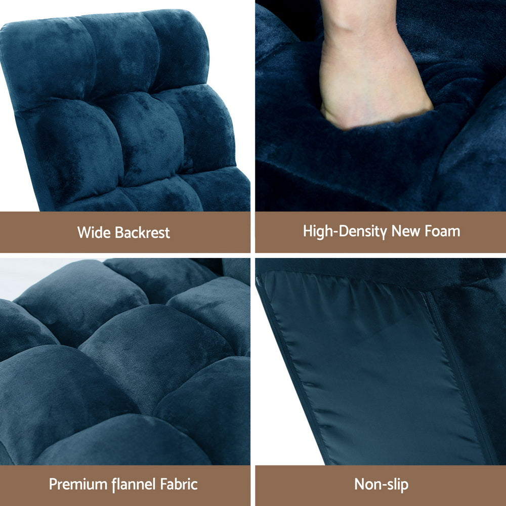Artiss Floor Lounge Sofa Bed Navy