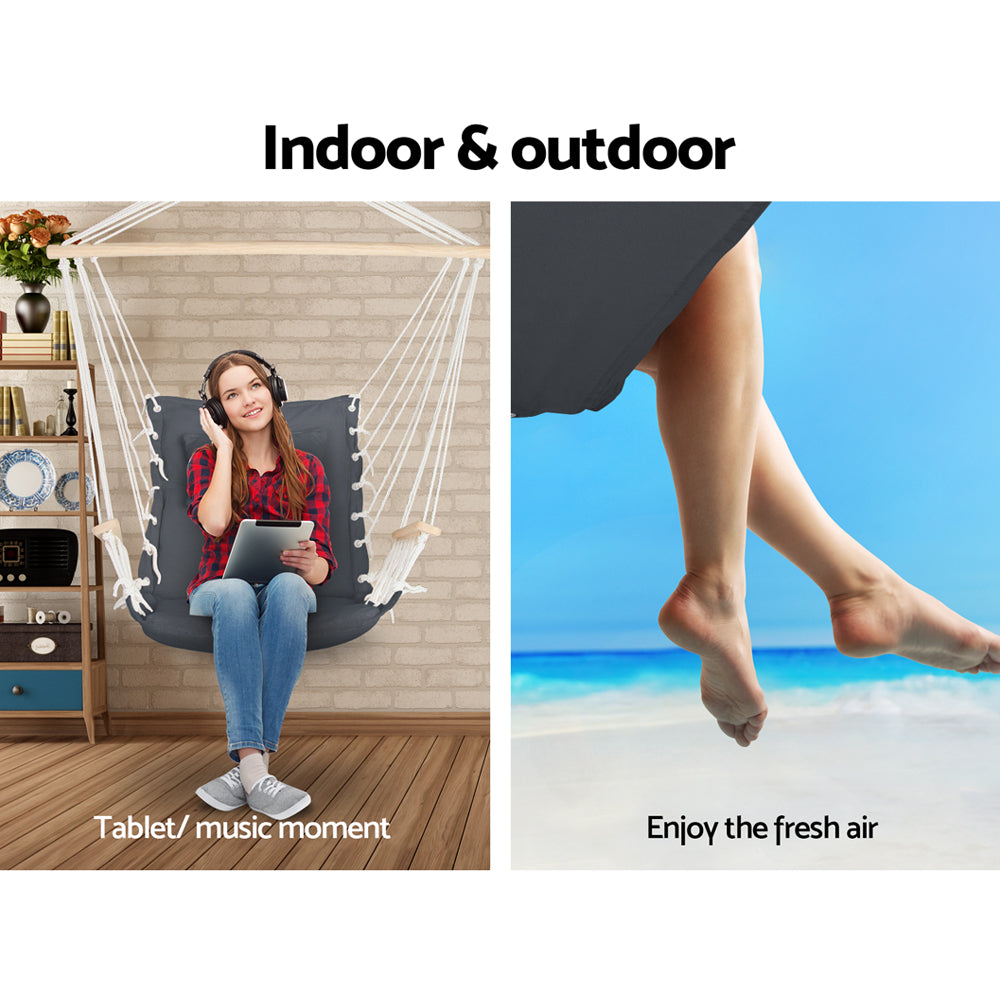 Gardeon Hammock Chair With Armrest