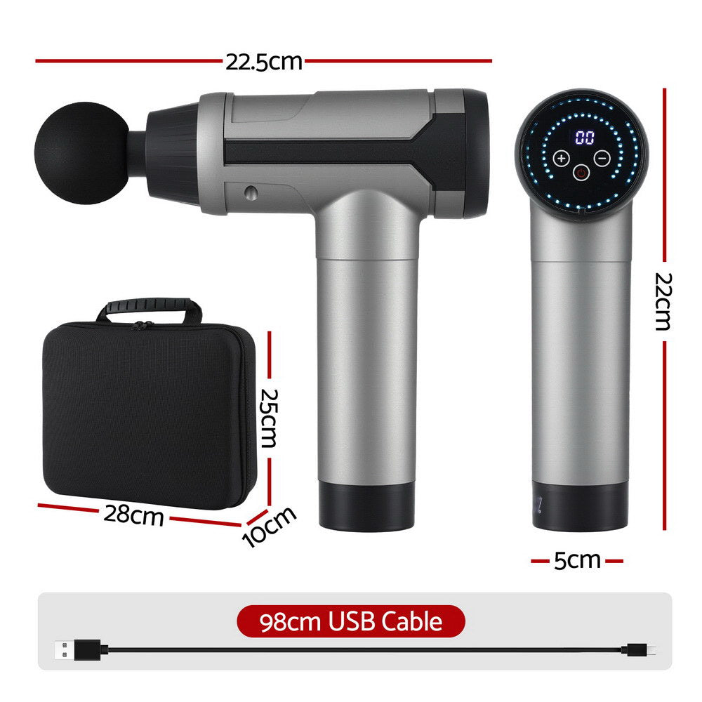 Everfit Massagepistole 6 Aufsätze Schwarz