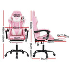 Artiss 2 Point Gaming Chair Pink
