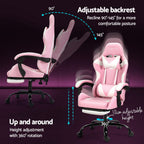 Artiss 2 Point Gaming Chair Pink