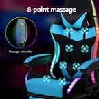 Artiss RGB Gaming Chair Cyan