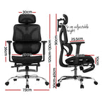 Artiss Ergonomic Chair With Footrest