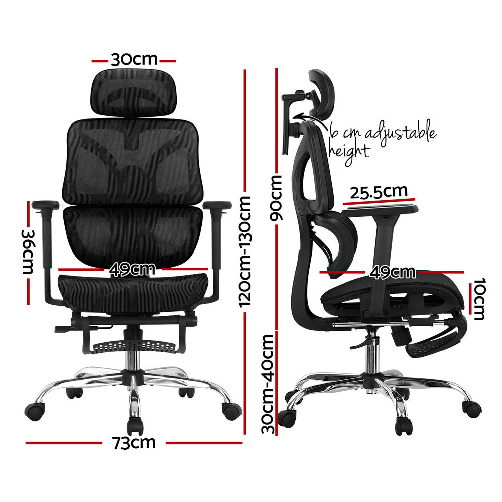 Artiss Ergonomic Chair With Footrest