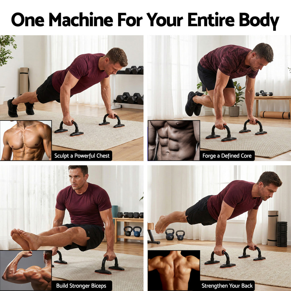 Everfit Push Up Bars Stands Parallel Handles Home Gym Fitness Strength Training