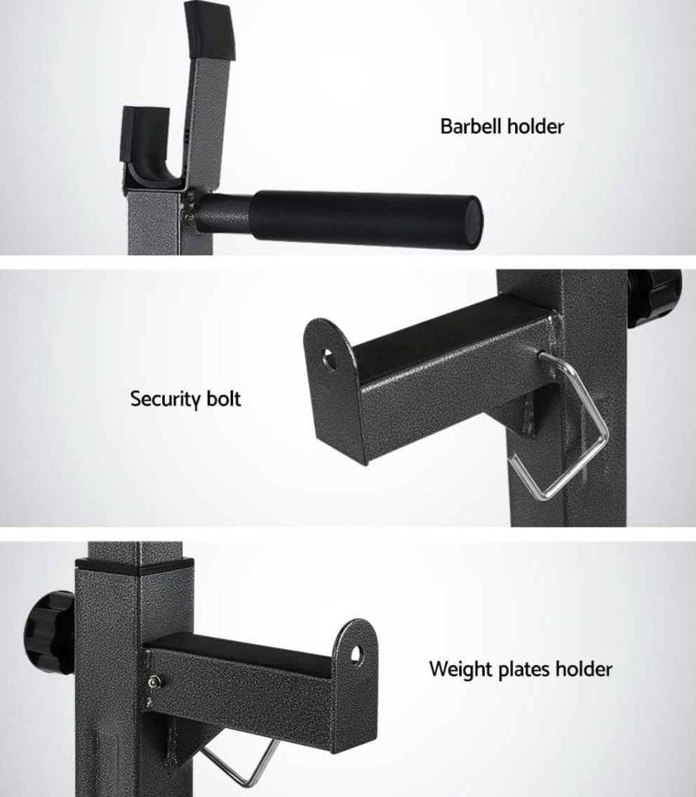 Everfit Adjustable Weight Bench With Squat Rack