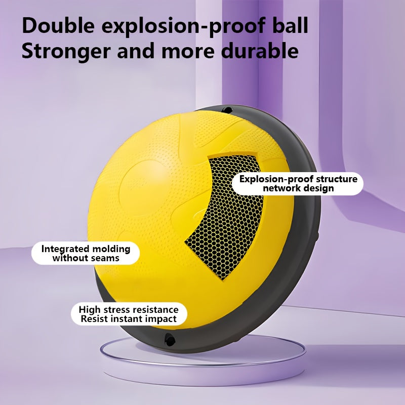 Hemisphere Trainer – Portable Inflatable Balance Trainer, specifically designed for core training, yoga, rehabilitation, and Pilates, equipped with a stable base. Suitable for home gyms, fitness centers, and physical conditioning.（GREY）