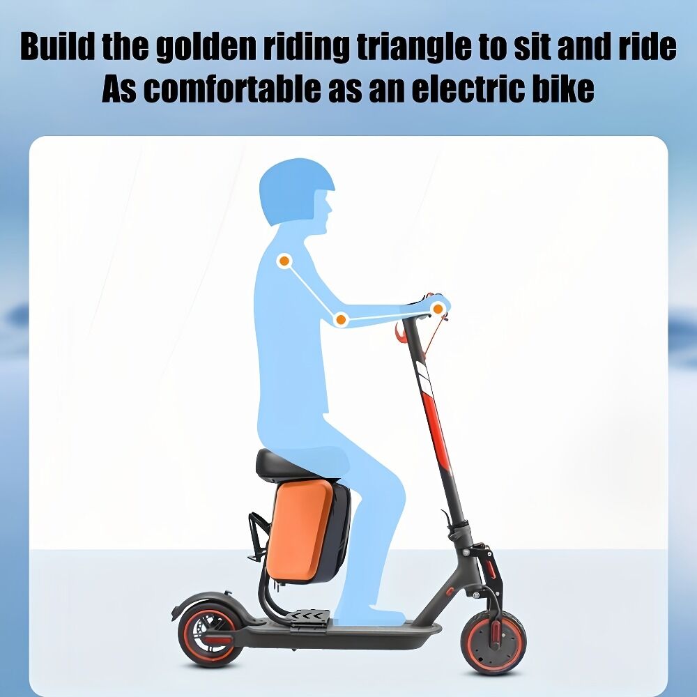 Electric Scooter Upgraded Alloy Luggage Rack! Detachable Storage Box + Ergonomic Seat.