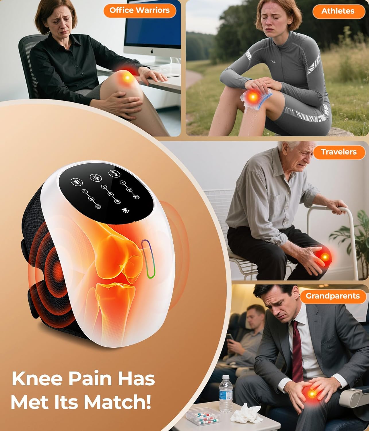 Cordless 360° Knee Massager