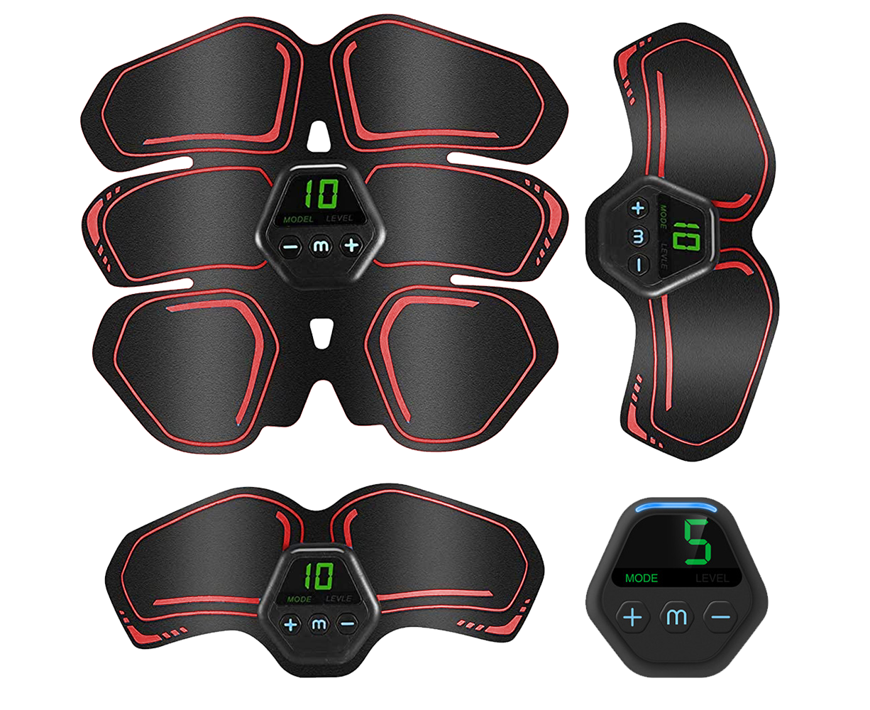 Wireless EMS Abdominal Toning Belt Red