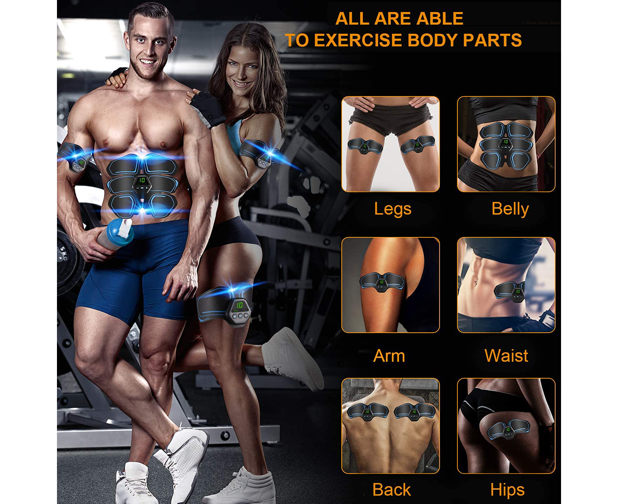 Wireless EMS Abdominal Toning Belt Red