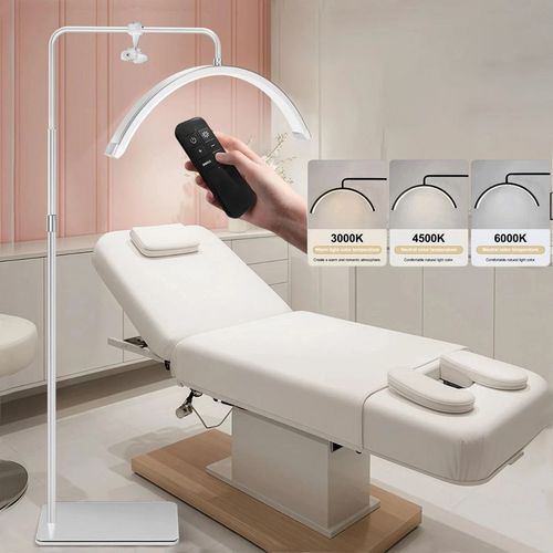 White Half Moon Floor Lamp LED