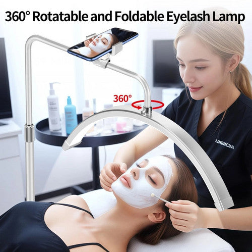 White Half Moon Floor Lamp LED