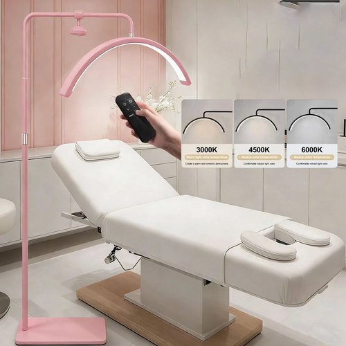 Pink Half Moon Floor Lamp LED