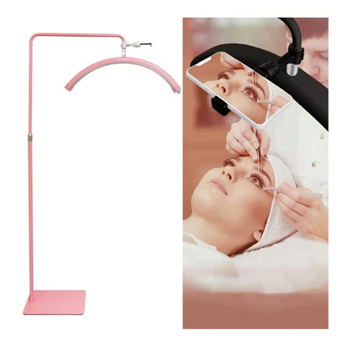 Pink Half Moon Floor Lamp LED