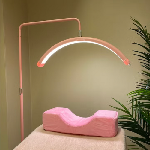 Pink Half Moon Floor Lamp LED