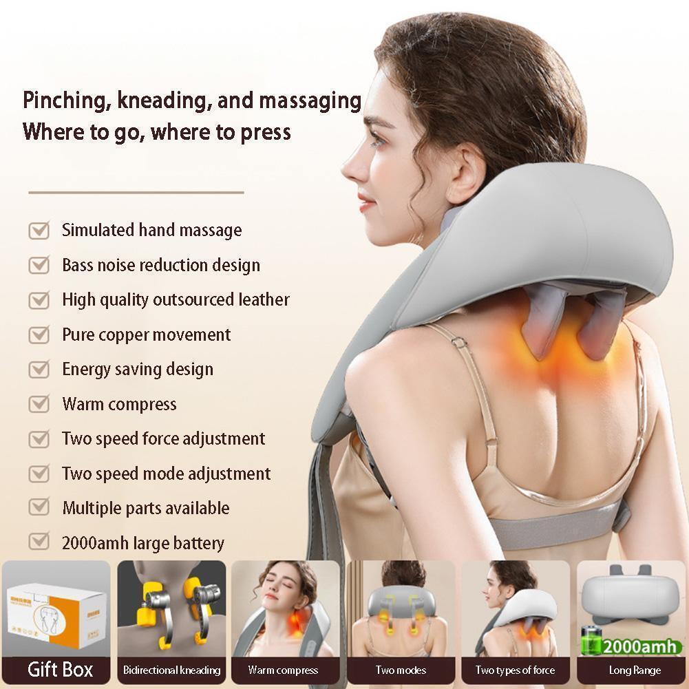 Neck/Shoulder Massager With Heat Goletsure Grey