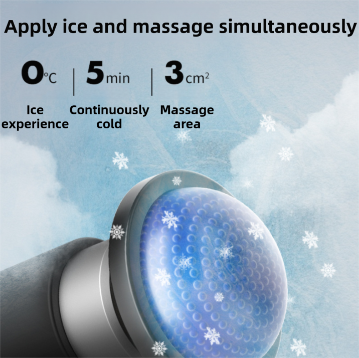 Black Sliver Mini Hot Cold Massage Gun with10 Heads - 6 Intensity Dual Thermal Therapy Deep Muscle Reliever for Gym Fitness Recovery