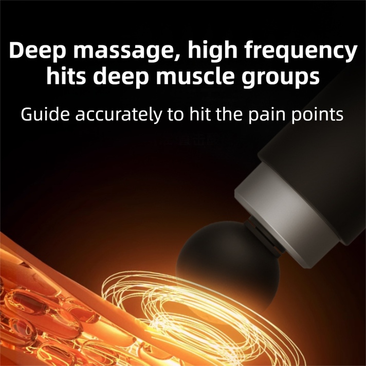 Black Sliver Mini Hot Cold Massage Gun with10 Heads - 6 Intensity Dual Thermal Therapy Deep Muscle Reliever for Gym Fitness Recovery