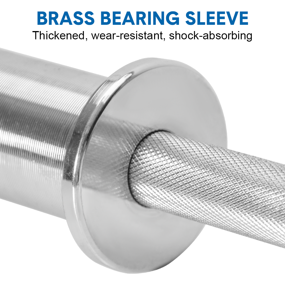 Olympic Barbell Bar 50cm Heavy Duty Dumbbell Handles Pair of Steel 100kg Weight Capacity with Spring Collars for 2" Olympic Weight Plate Strength Training