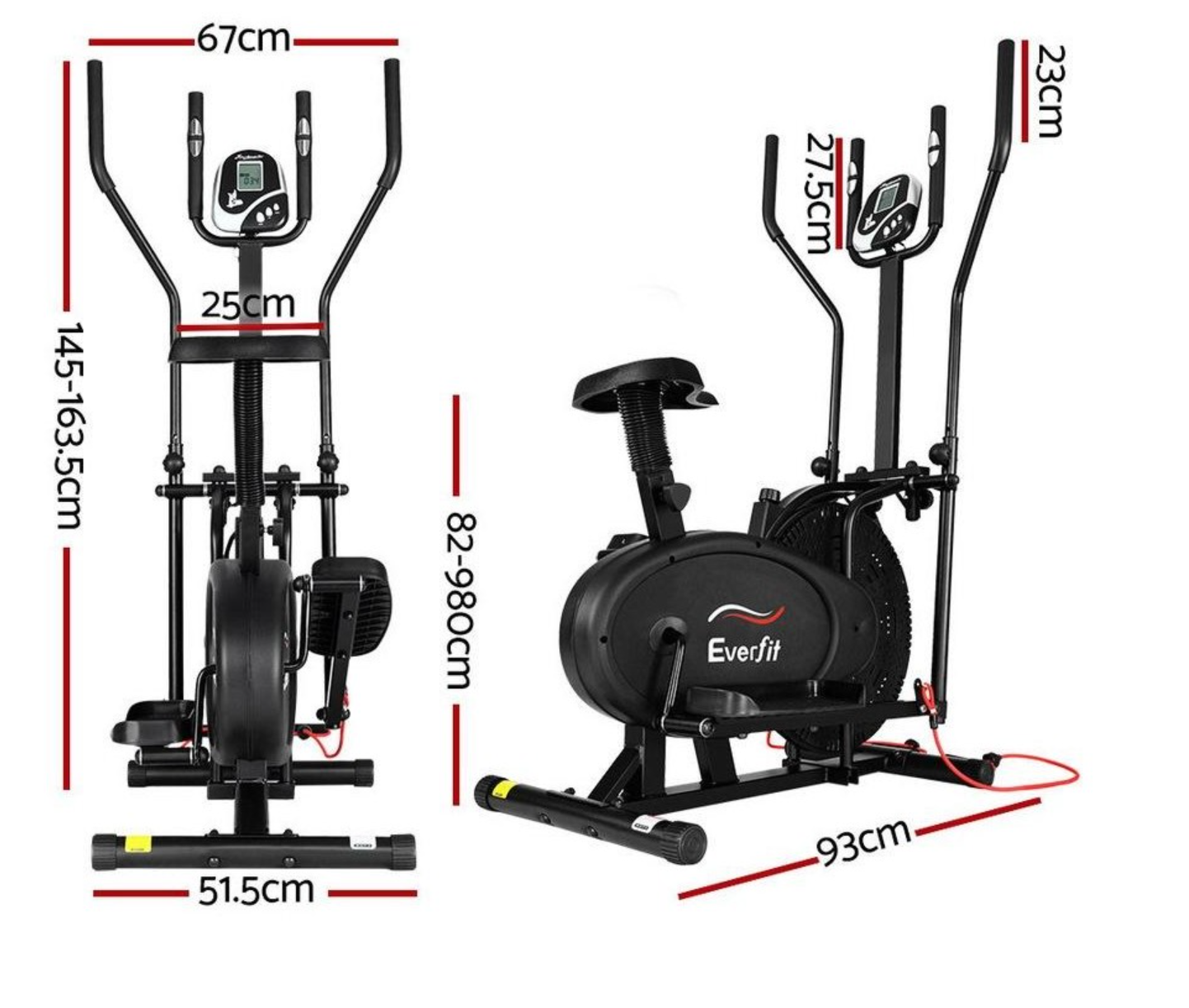 Everfit 5 in 1 Exercise Bike and Cross Trainer